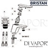 Bristan Sail Mixer Clicker Waste Bathroom Tap Spares